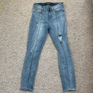 IndigoRein, size 3, ripped blue jeans